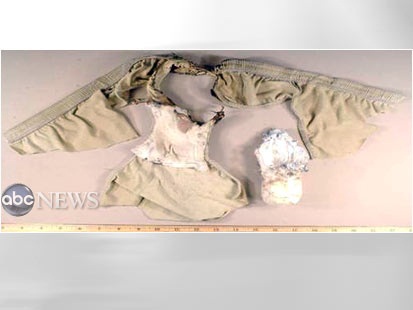 The underwear bombers underwear Umar Farouk Abdulmutallab's underwear
